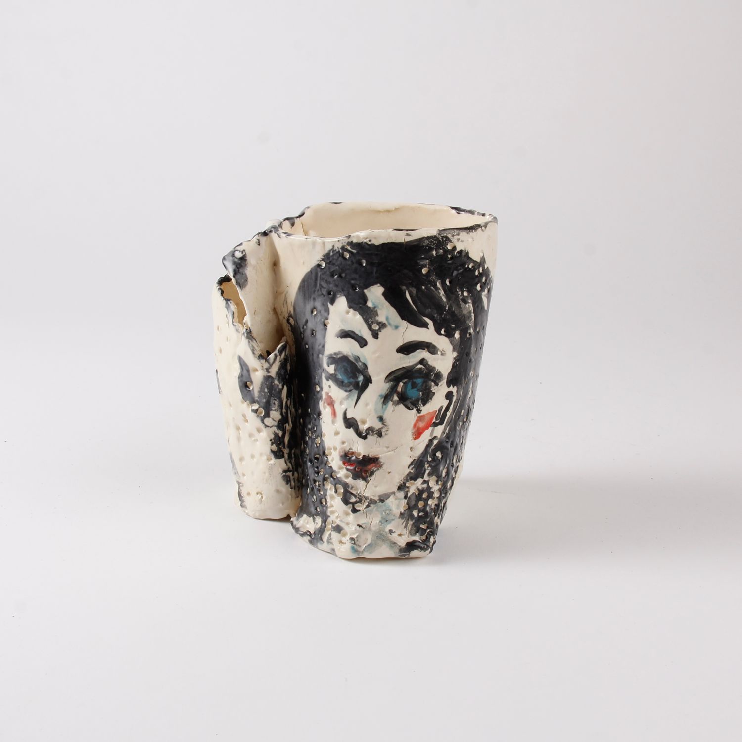 Patricia Lazar: Curly Handle Mug with Lady Product Image 1 of 3