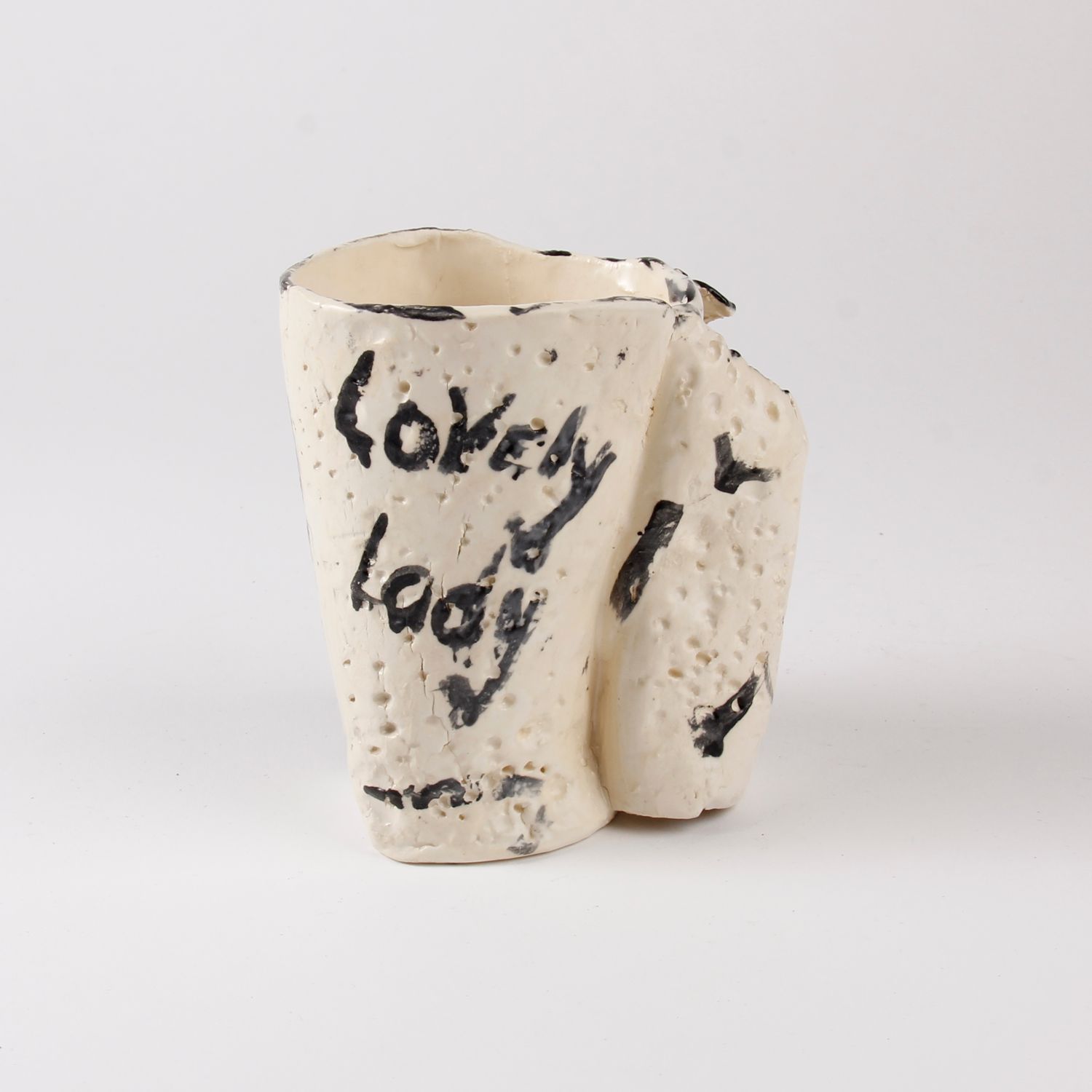 Patricia Lazar: Curly Handle Mug with Lady Product Image 3 of 3