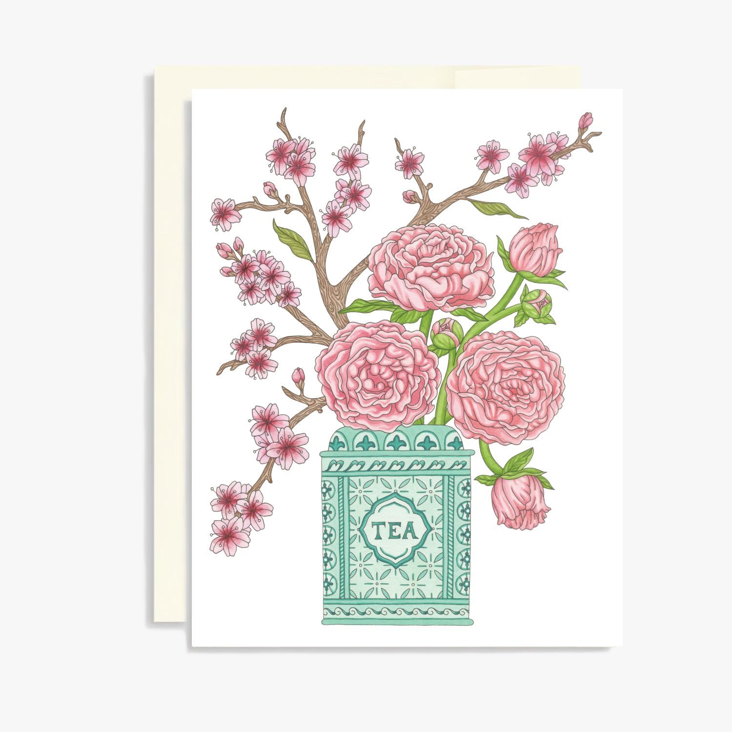 Keepsake Studio: Peony and Cherry Blossom Card Product Image 1 of 1