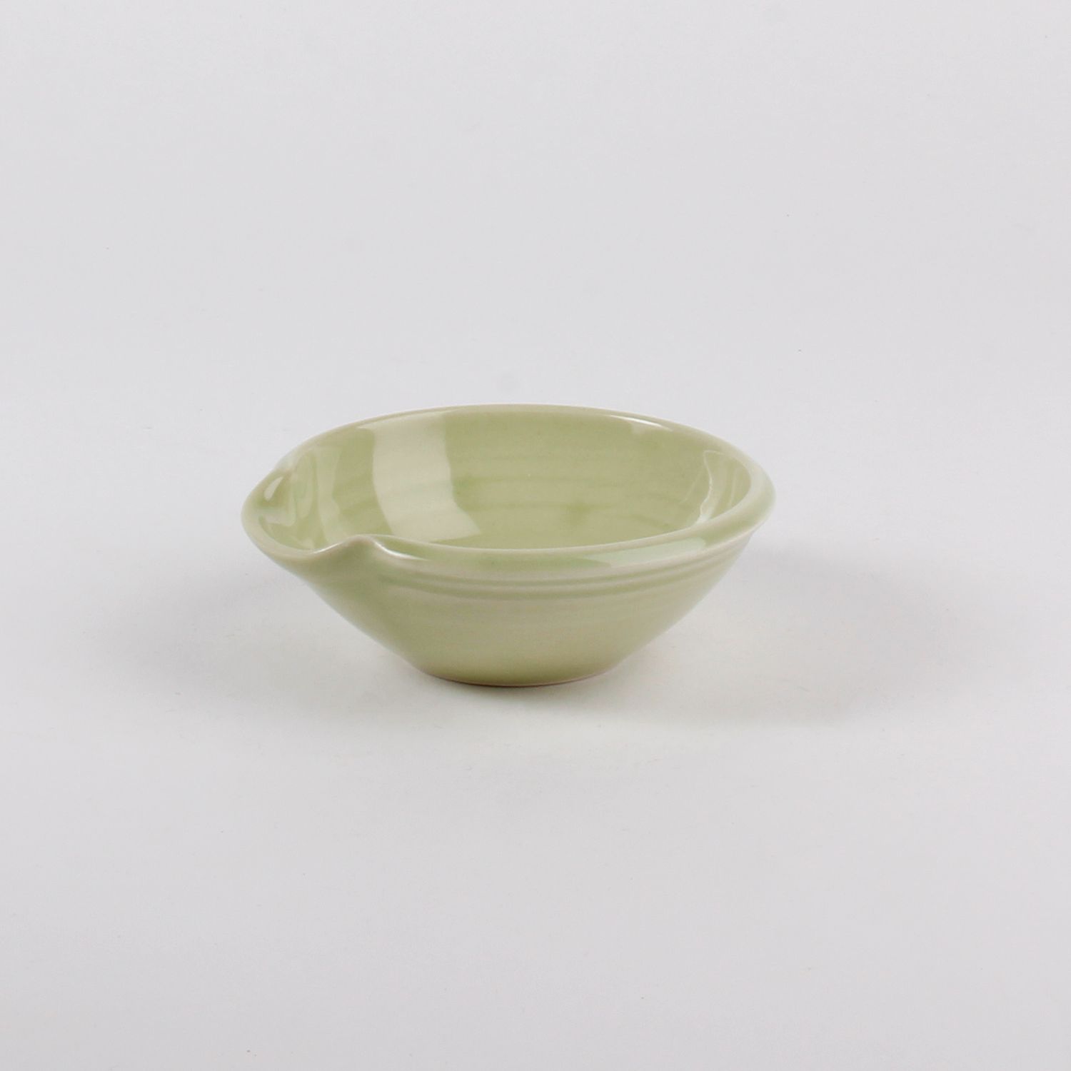 Thomas Aitken: Green Dip Bowl with a Spout Product Image 1 of 2