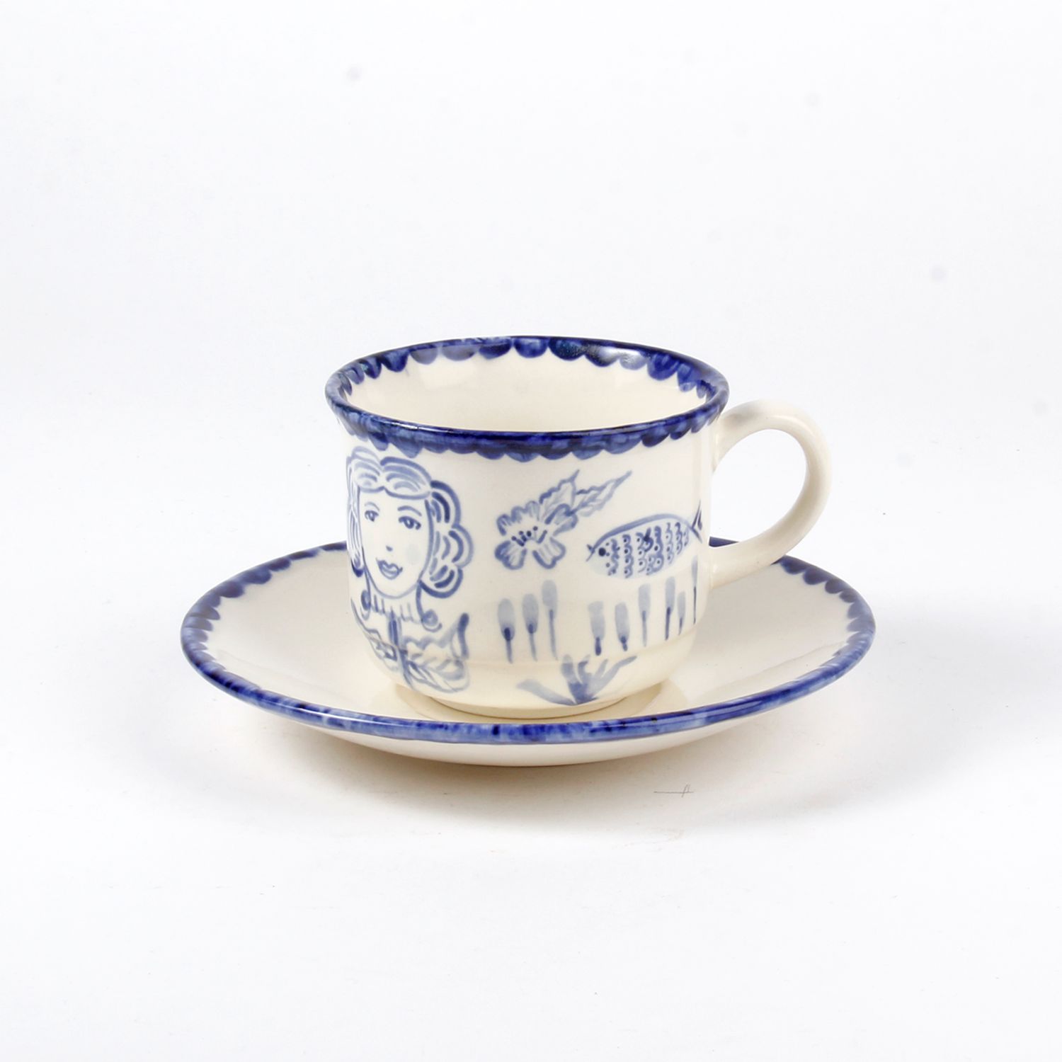 Carolina Delgado: Jardin Teacup with Saucer Product Image 1 of 4