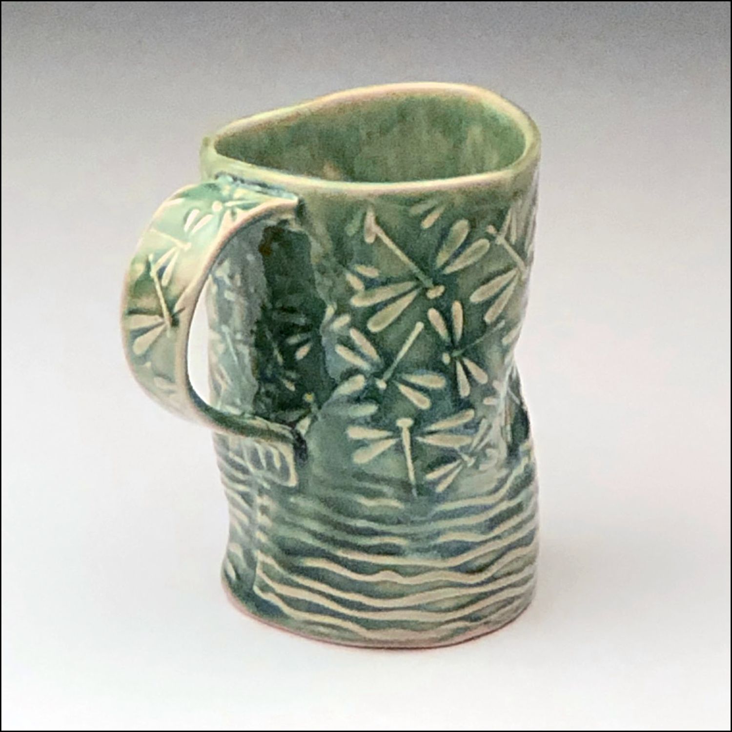 Audrey Mah: Green Dragonfly Mug Product Image 3 of 3