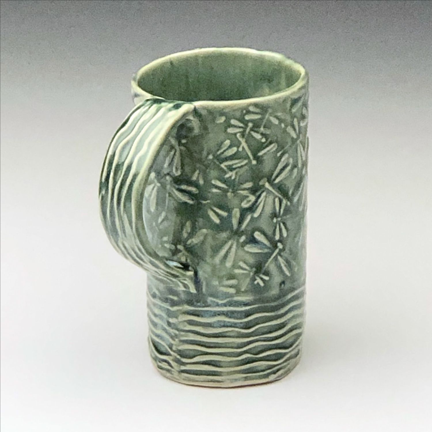 Audrey Mah: Green Dragonfly Mug Product Image 2 of 3
