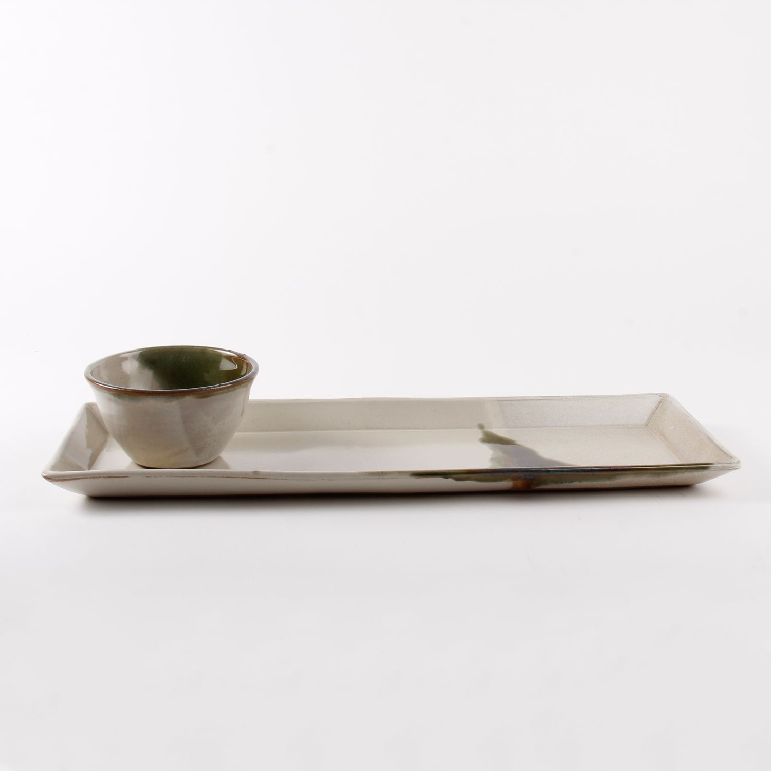 Shiralee Pottery: Platter with Dip Bowl Product Image 1 of 1