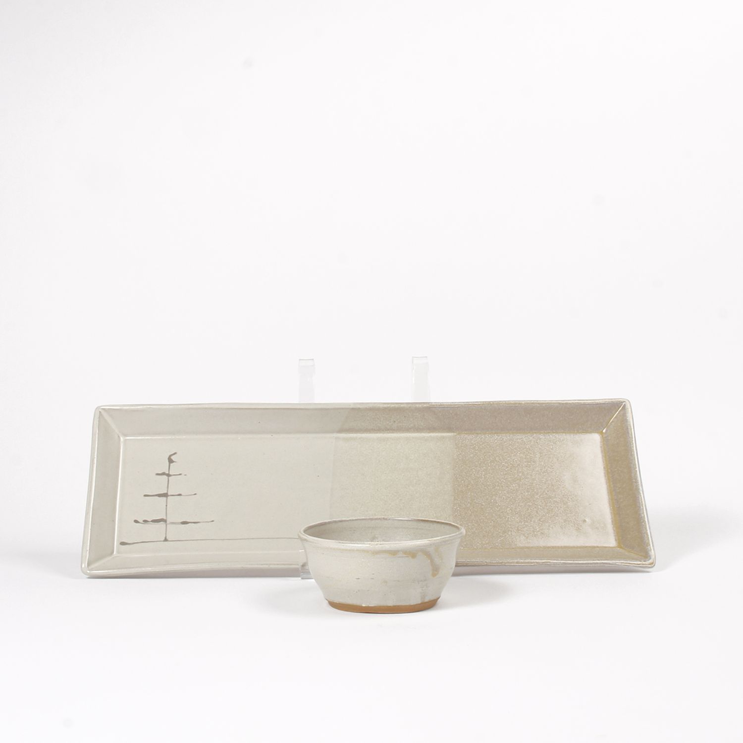 Shiralee Pottery: Rectangular Platter and Small Bowl Product Image 1 of 4