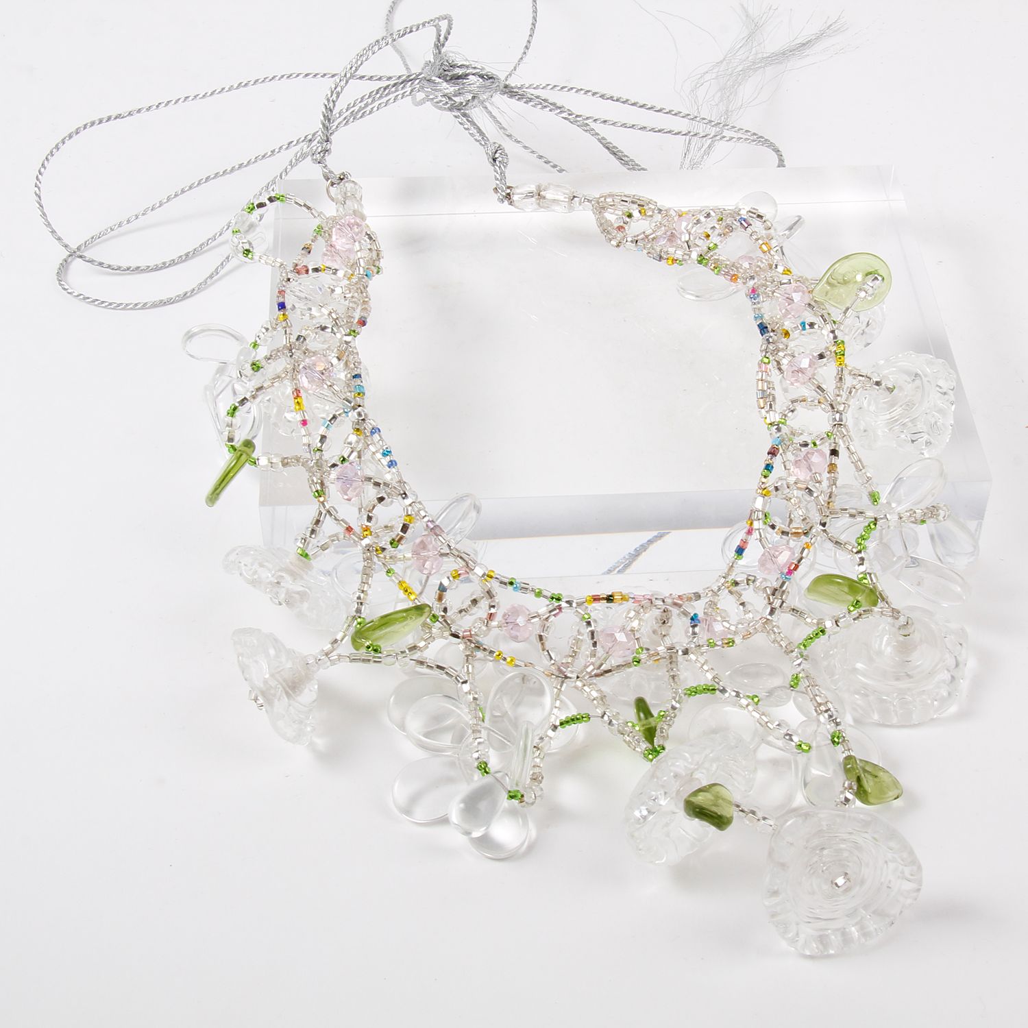 Krystyne Griffin: Floral Clear Collar Necklace Product Image 1 of 2