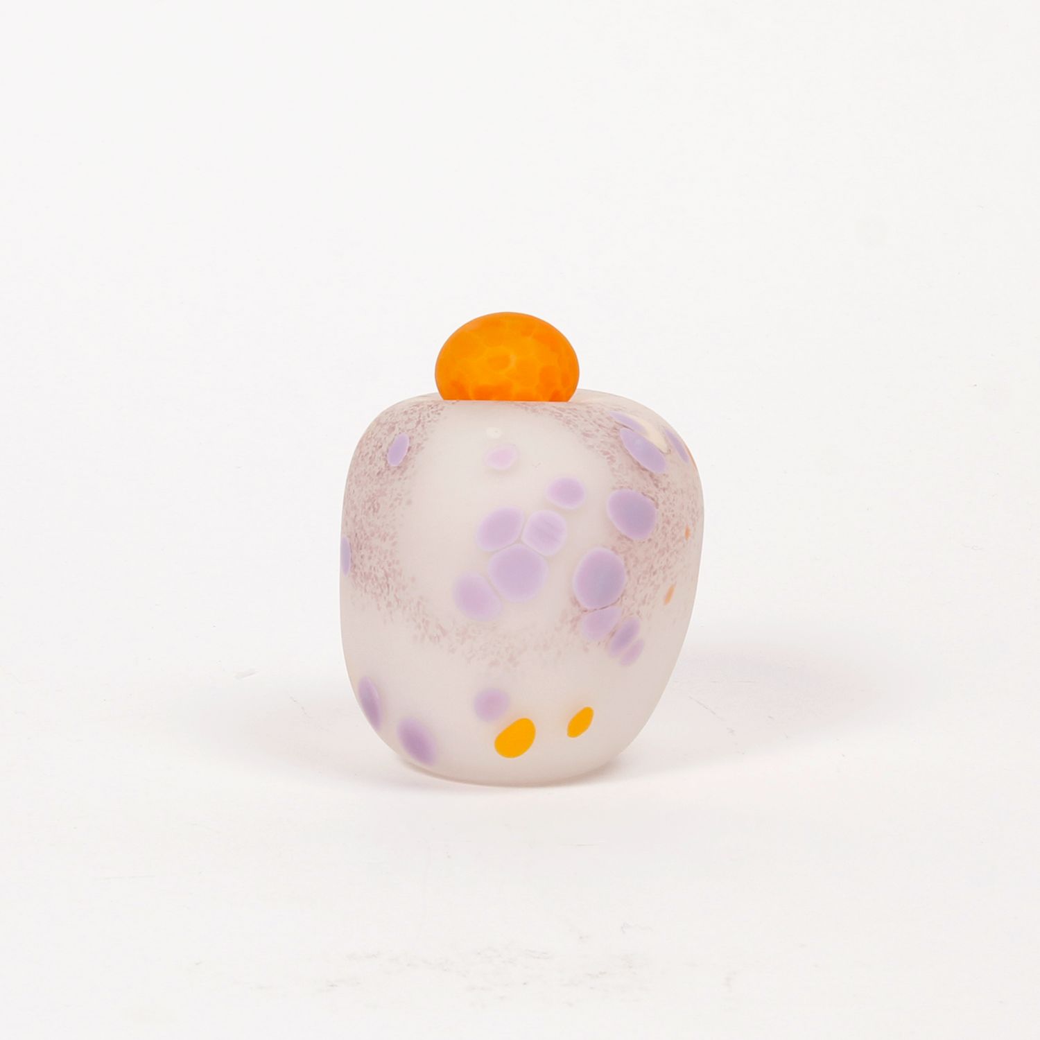 Minna Koistinen: Lidded Vessel in Purple and Orange Product Image 2 of 4