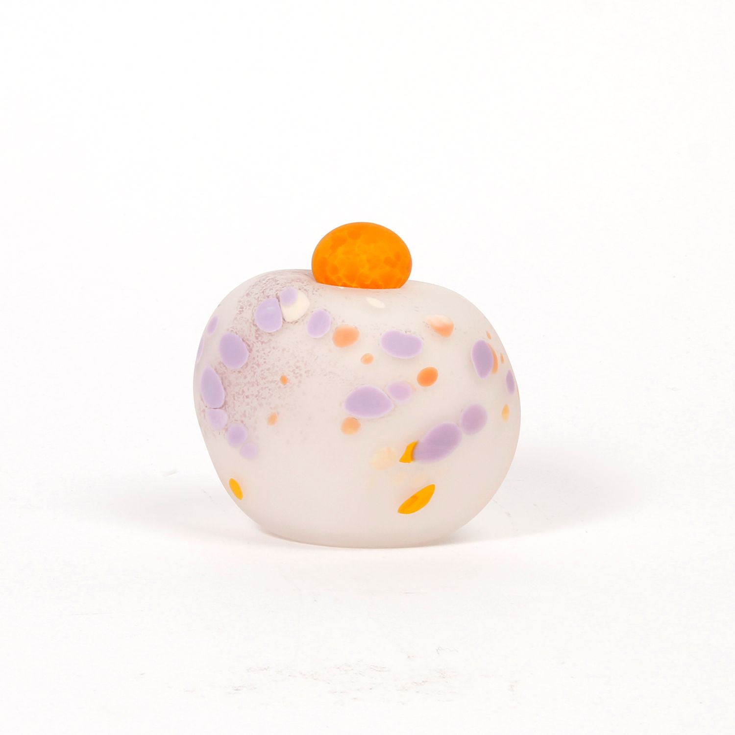 Minna Koistinen: Lidded Vessel in Purple and Orange Product Image 1 of 4