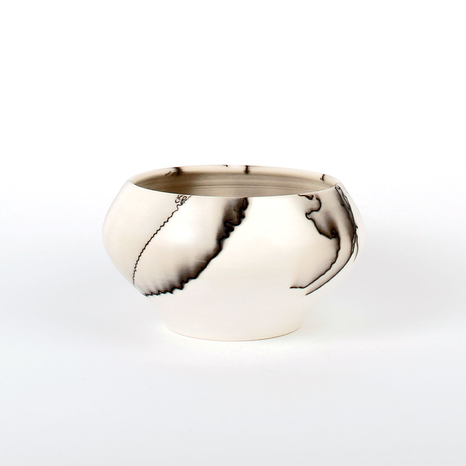 Shu-Chen Cheng: Small Horse Hair Raku Vessel 1 Product Image 1 of 3