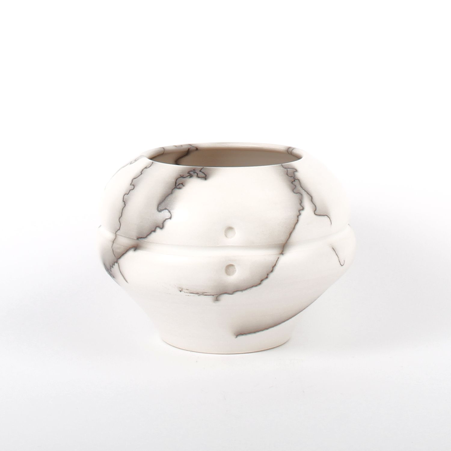 Shu-Chen Cheng: Small Horse Hair Raku Vessel 3 Product Image 1 of 1