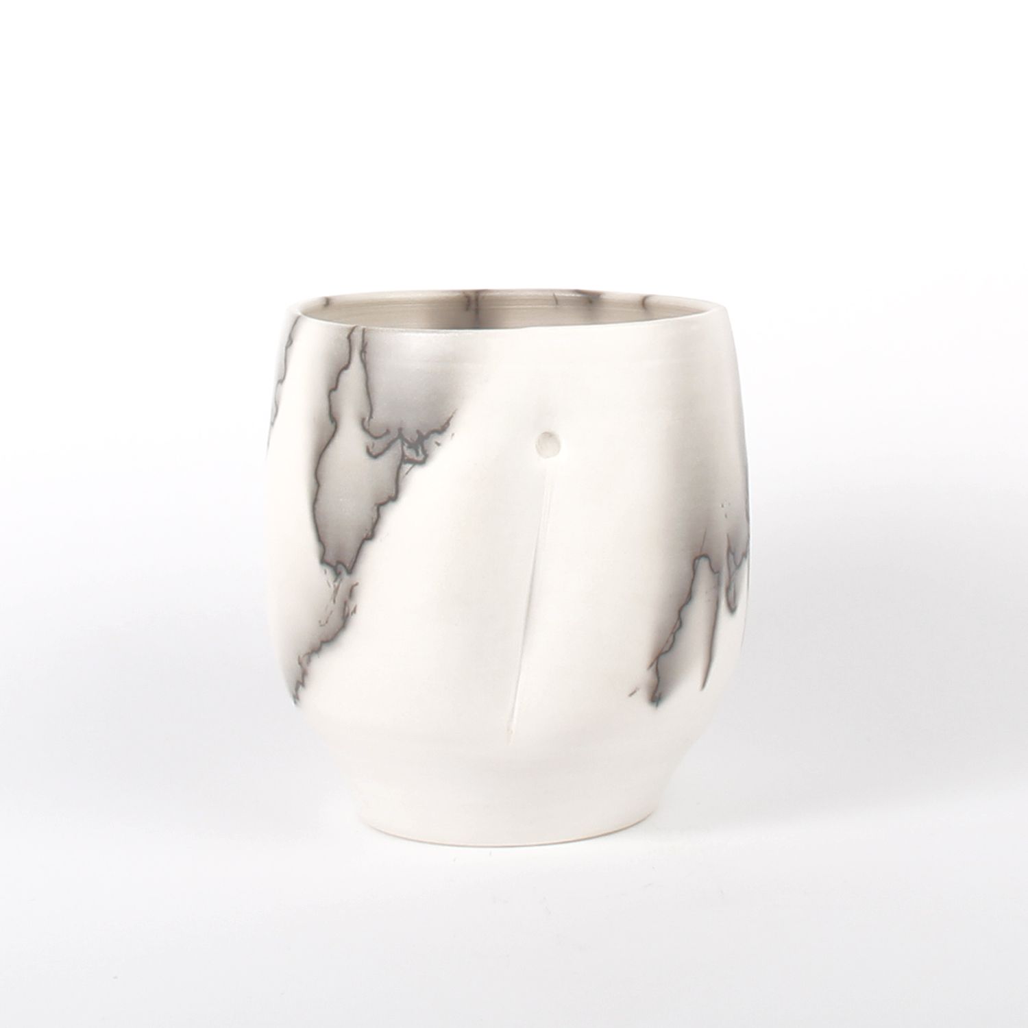 Shu-Chen Cheng: Small Horse Hair Raku Vessel 6 Product Image 2 of 2