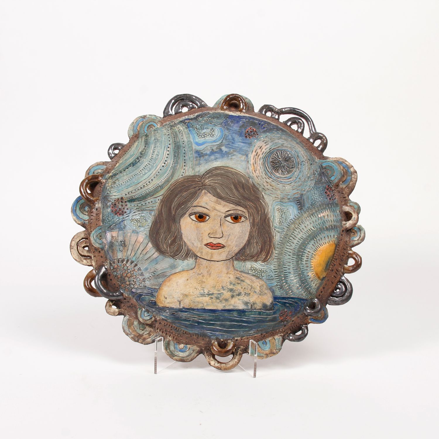 Eekta Trienekens: Girl head Wall Hanging Platter Product Image 1 of 1