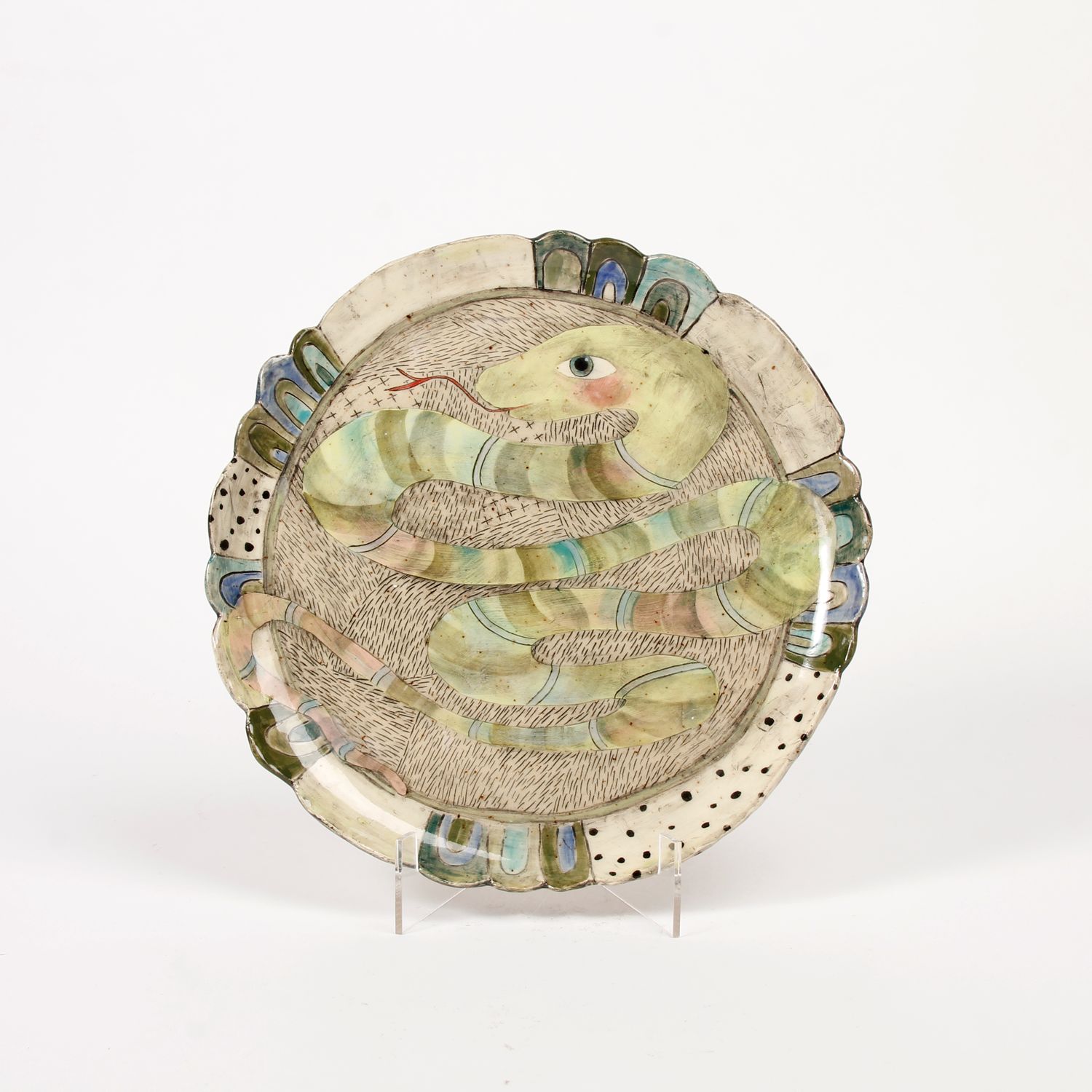 Eekta Trienekens: Green Snake Plate 1 Product Image 1 of 2