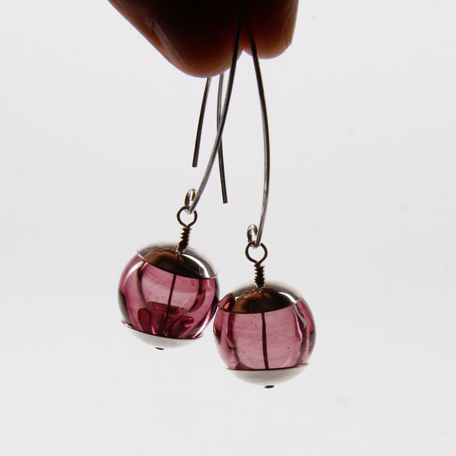 Studio Ada: Bubble Earrings – Amethyst Purple Product Image 2 of 2