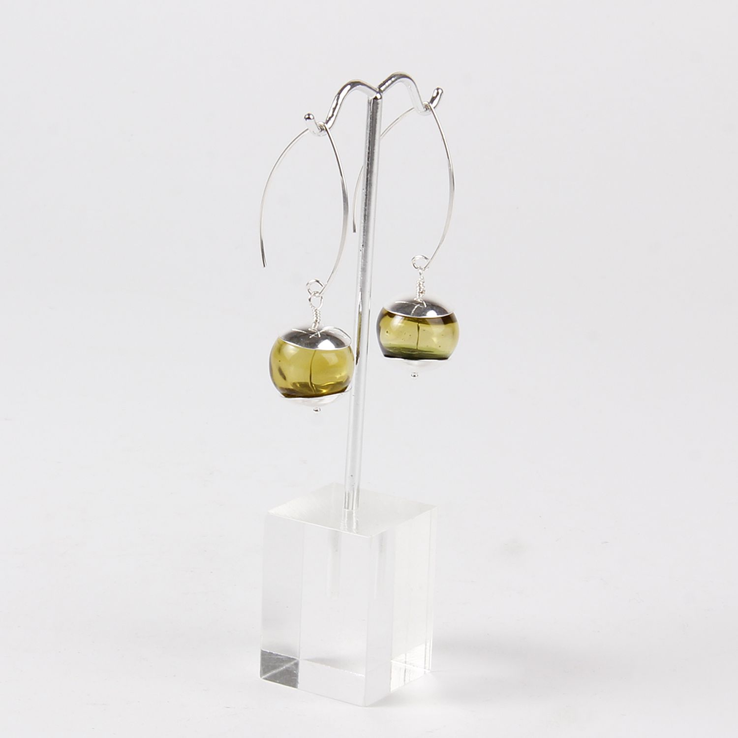 Studio Ada: Bubble Earrings – Olive Green Product Image 1 of 2