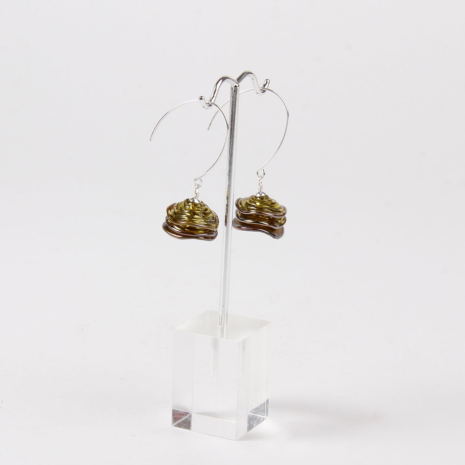 Studio Ada: Flamenco Earrings – Olive Green Product Image 1 of 2