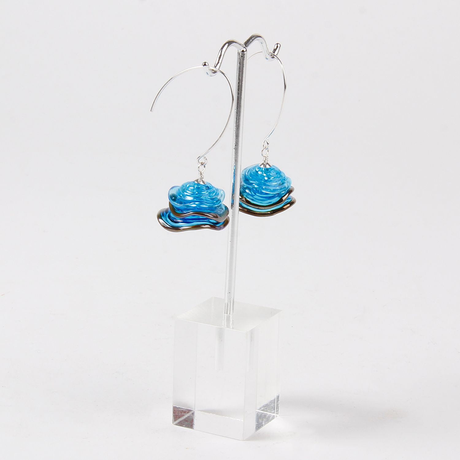 Studio Ada: Flamenco Earrings – Aqua Blue Product Image 1 of 2