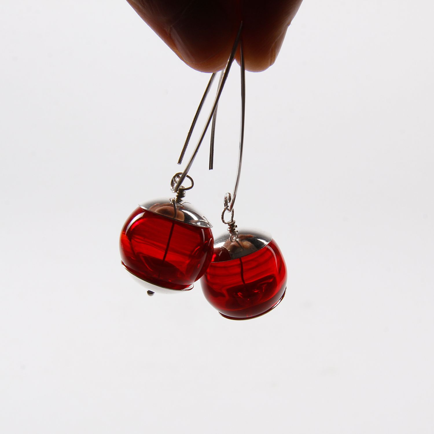 Studio Ada: Bubble Earrings – Ruby Red Product Image 2 of 2