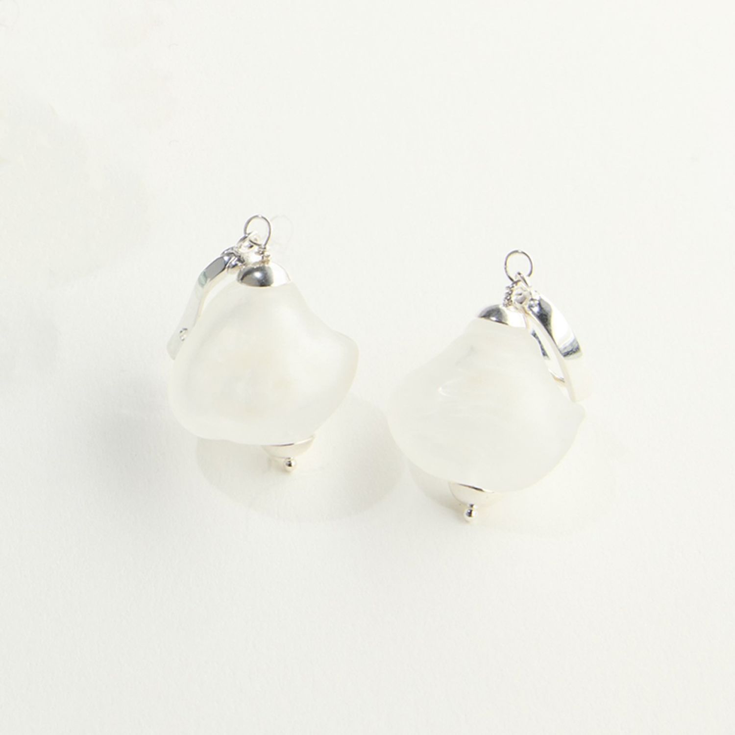 Studio Ada: Glass Earrings – White Product Image 1 of 1