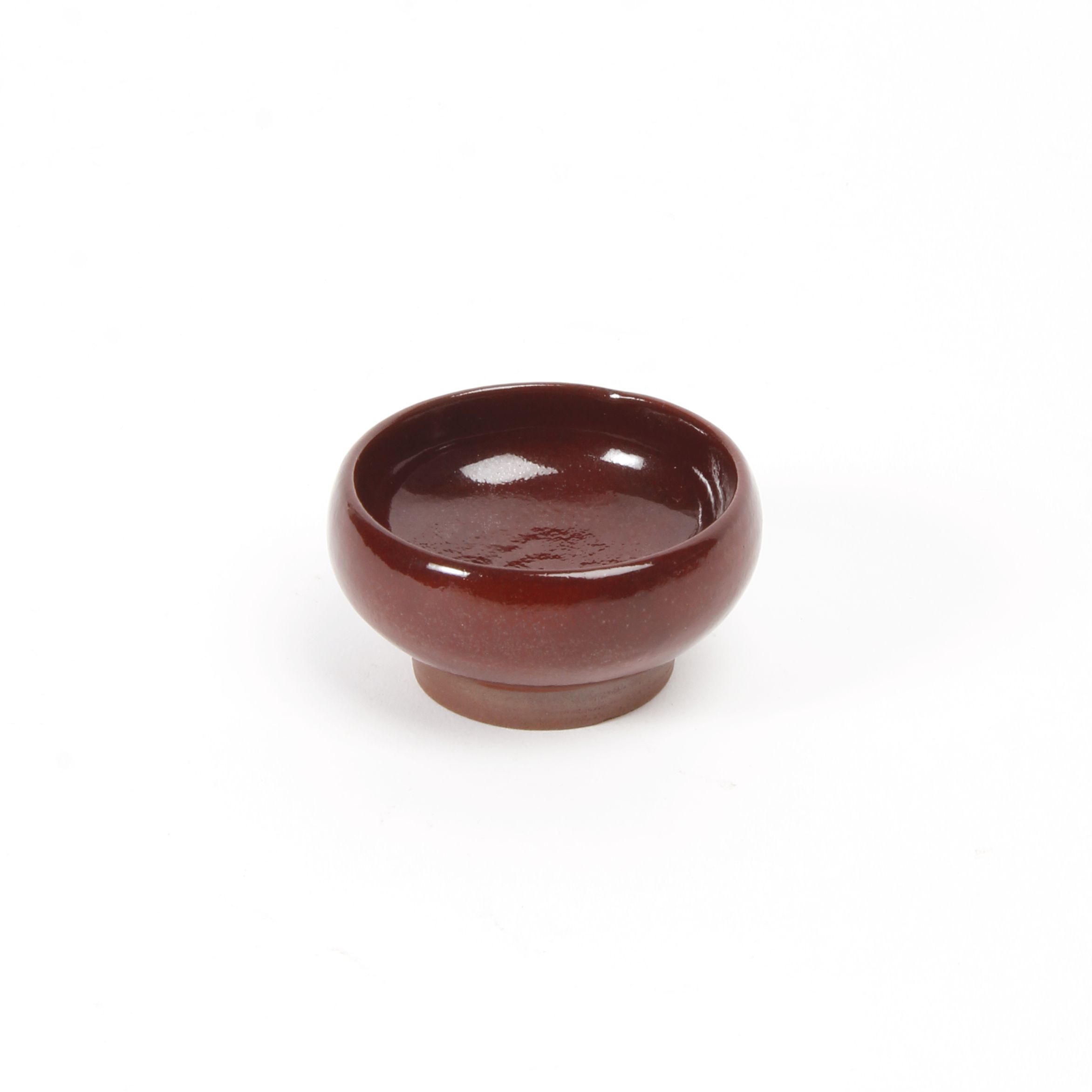 Carly Waito: Tiny Round Dish in Oxblood Product Image 1 of 5