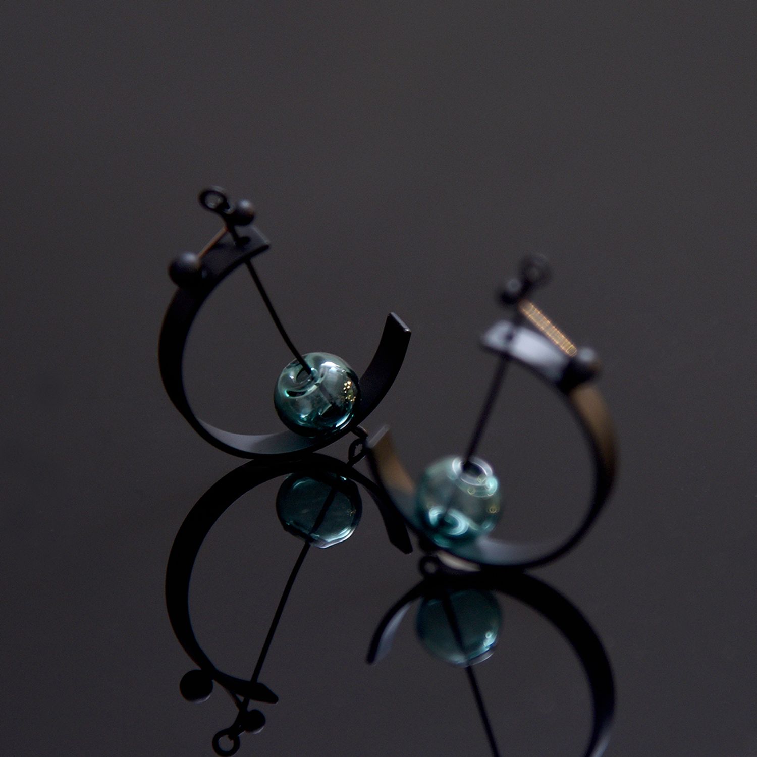 Pursuits: Lunette Earrings – Aqua Product Image 1 of 1