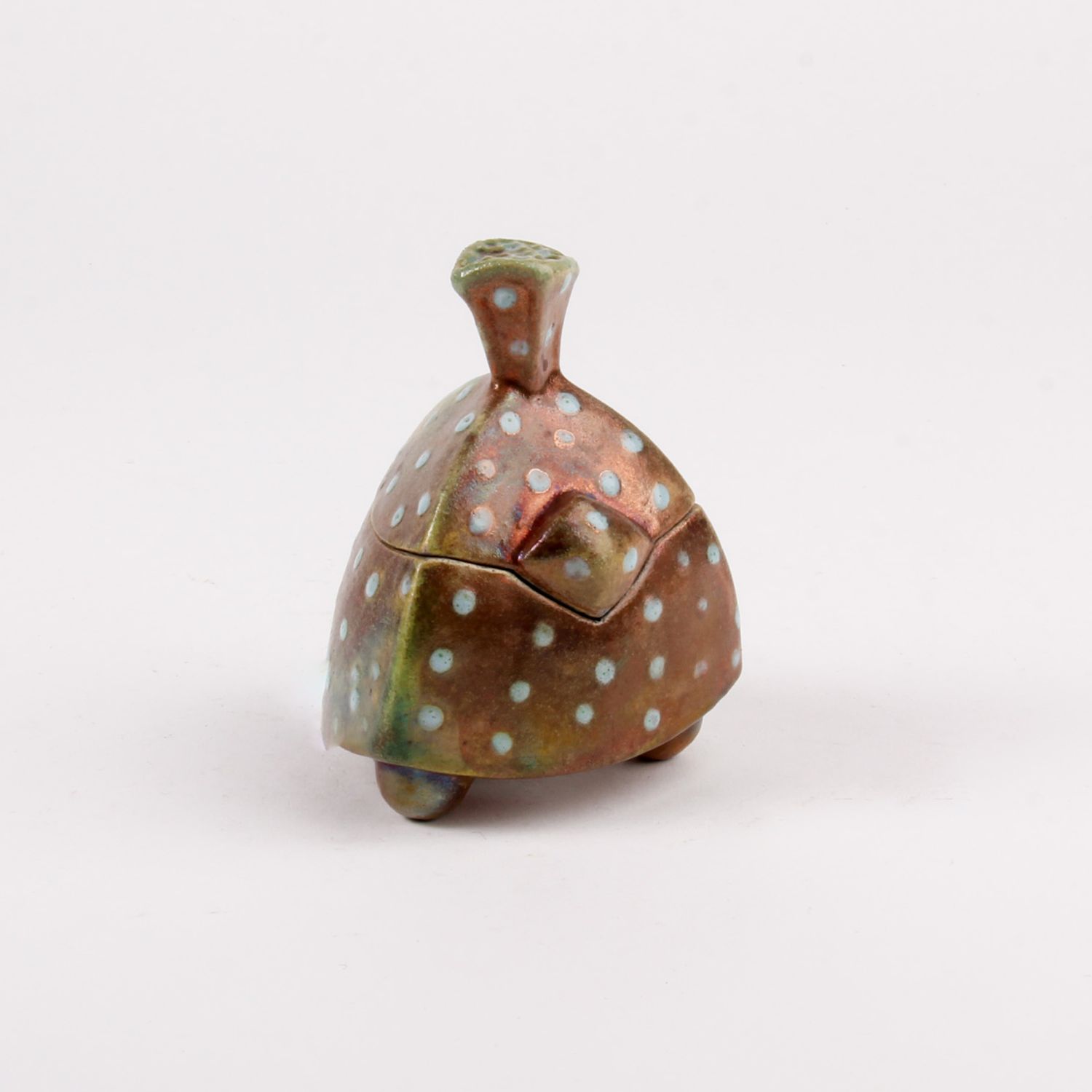 Zsuzsa Monostory: Raku Lidded Box Product Image 4 of 5