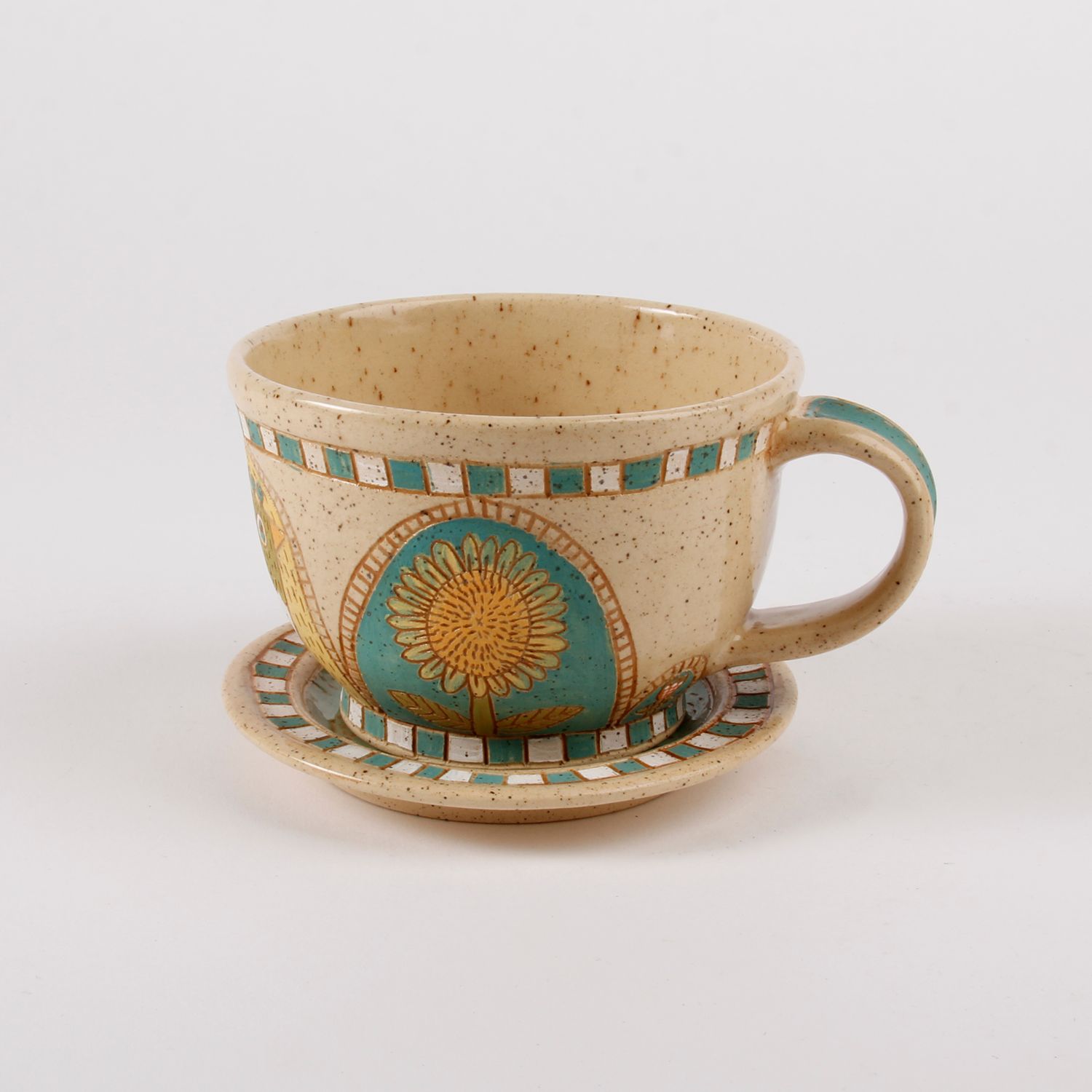 Kerri Jerome: Day/Night Teacup and Saucer Product Image 1 of 5