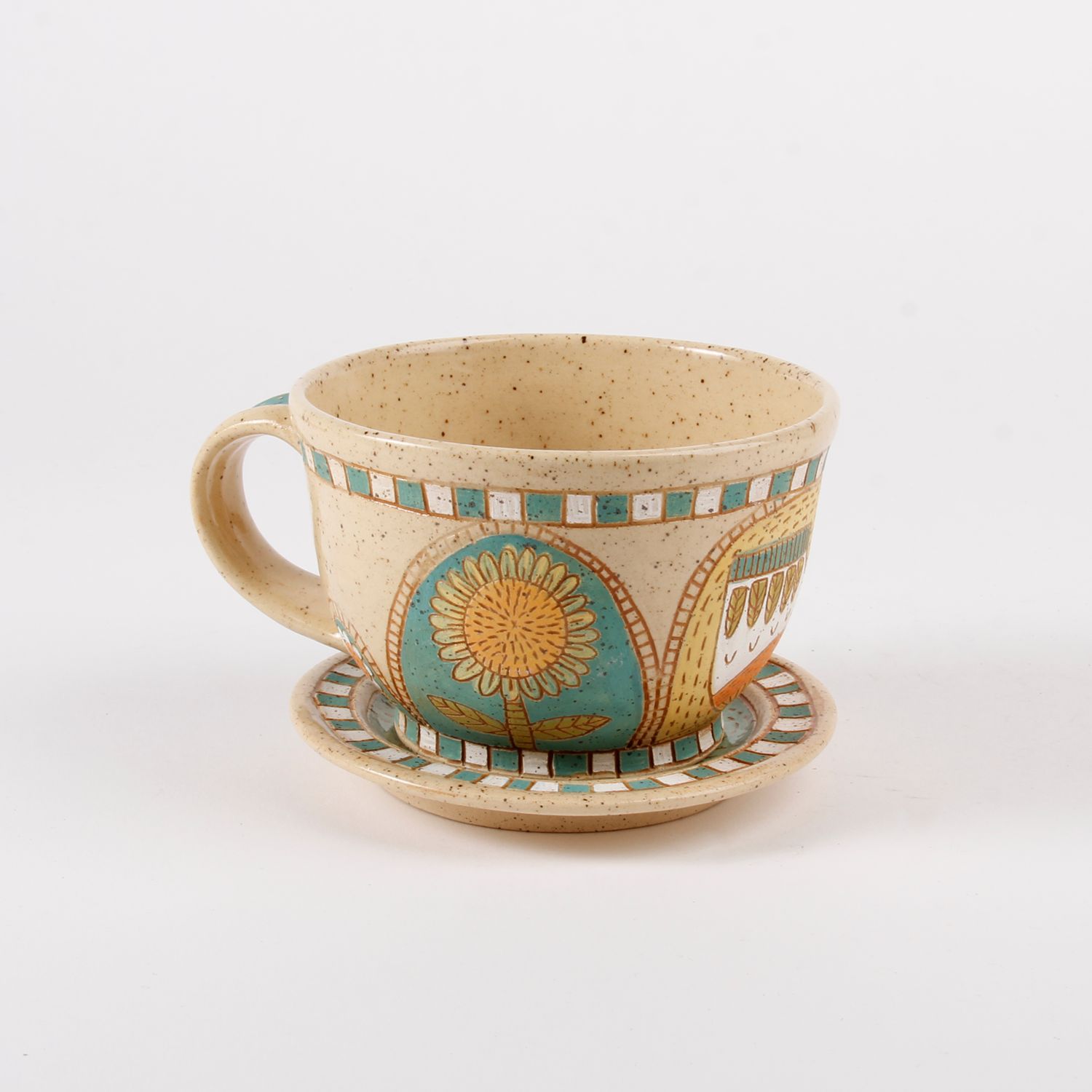 Kerri Jerome: Day/Night Teacup and Saucer Product Image 4 of 5