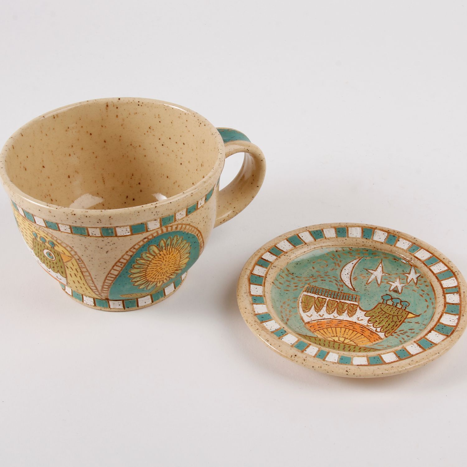 Kerri Jerome: Day/Night Teacup and Saucer Product Image 2 of 5