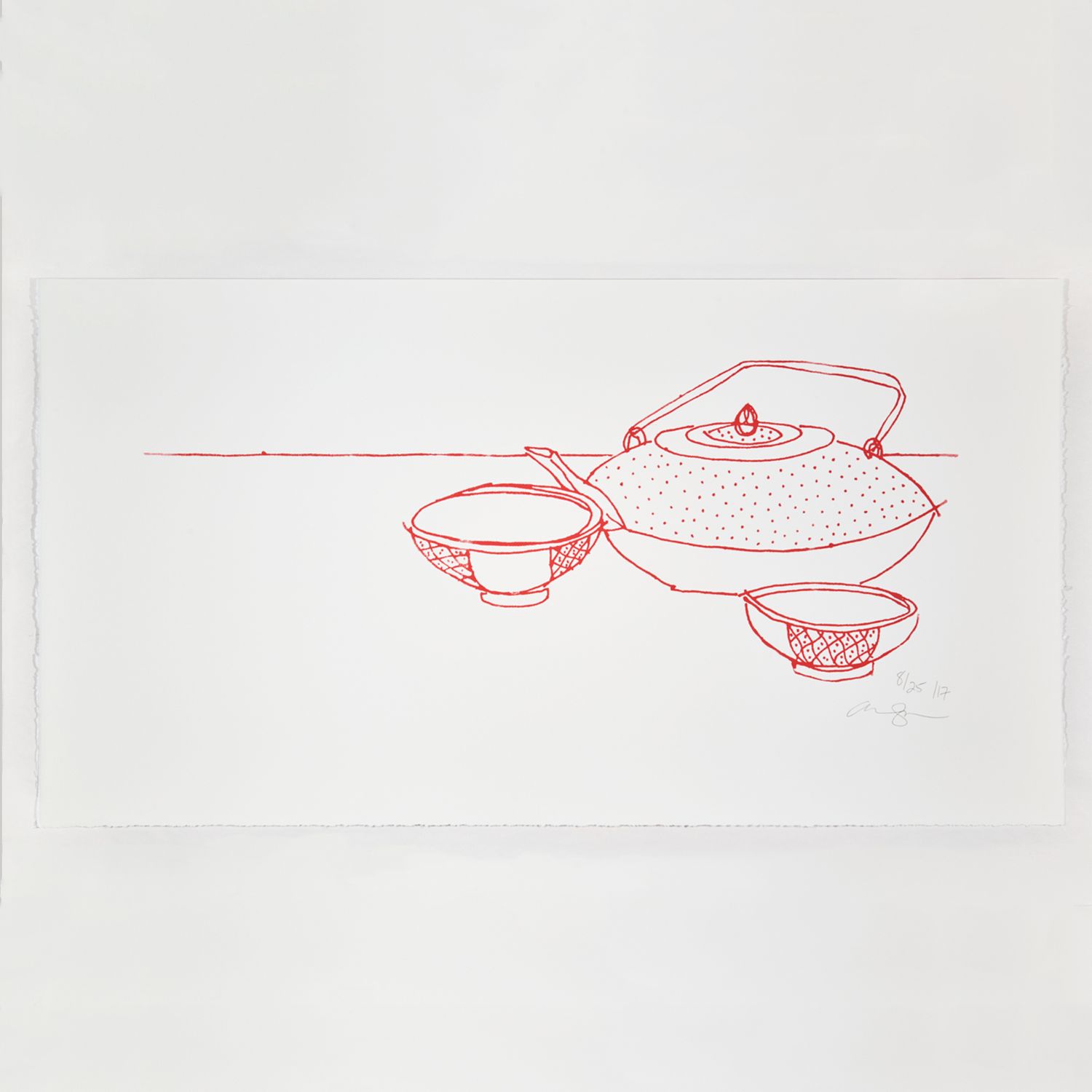 Alanna Cavanagh: Big White Japanese Teapot – Silkscreen Print Product Image 1 of 1