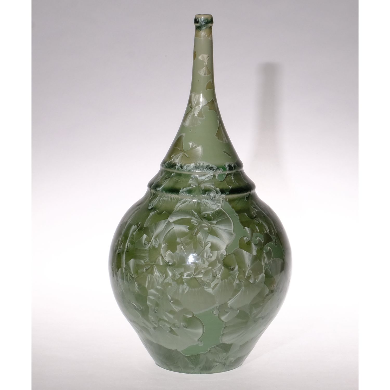 Yumiko Katsuya: Long Neck Vase – Green Product Image 1 of 4