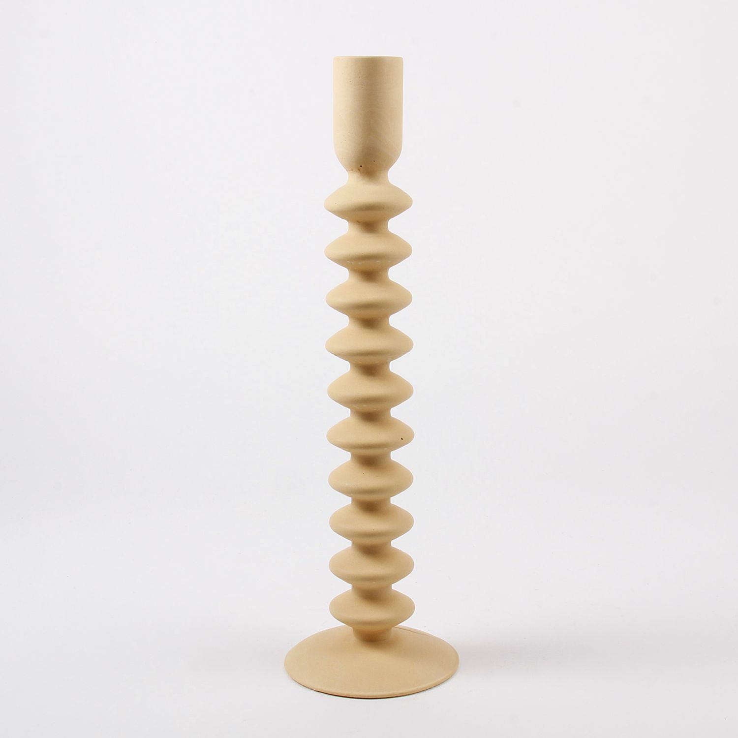 Dconstruct: Jesmonite Candlesticks in Cantaloupe Product Image 1 of 2