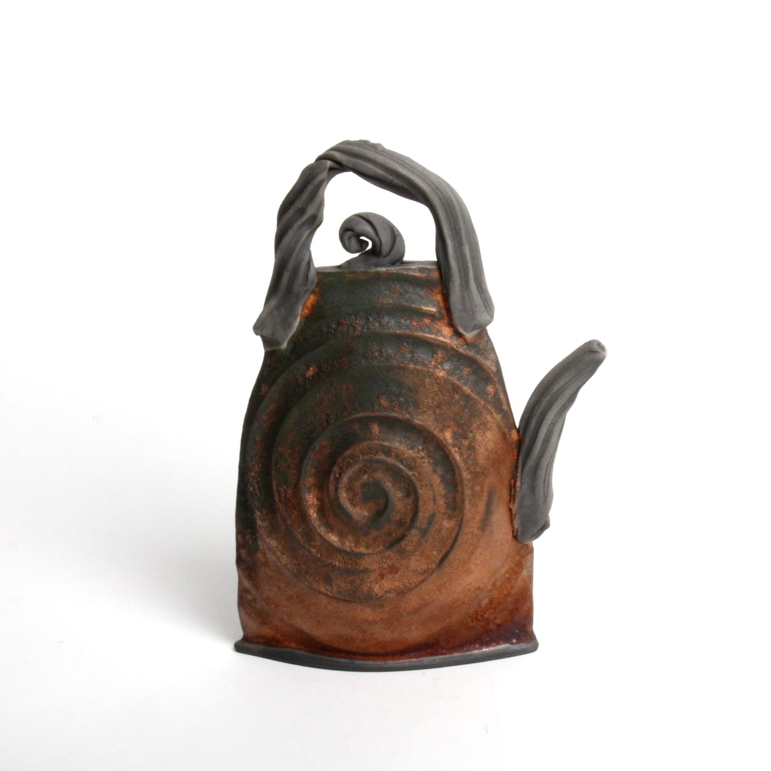 Shu-Chen Cheng: Copper Raku Teapot Product Image 1 of 5