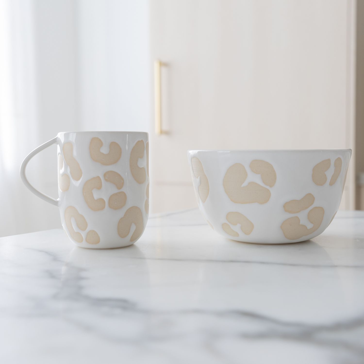 Mima Ceramics: White Print Mug Product Image 2 of 3