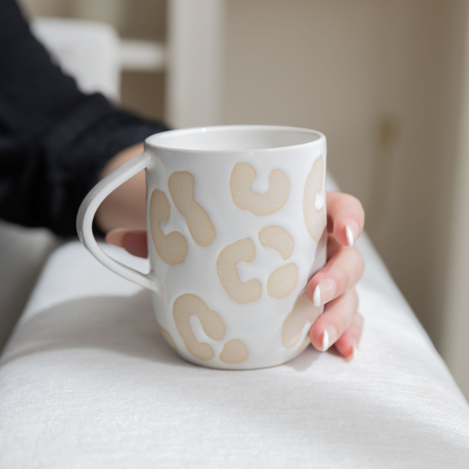 Mima Ceramics: White Print Mug Product Image 3 of 3