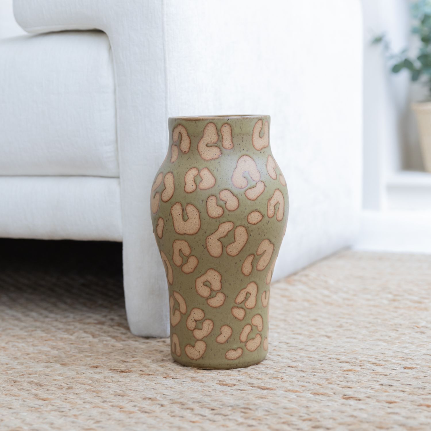 Mima Ceramics: Green Print Vessel no. 1 Product Image 1 of 3