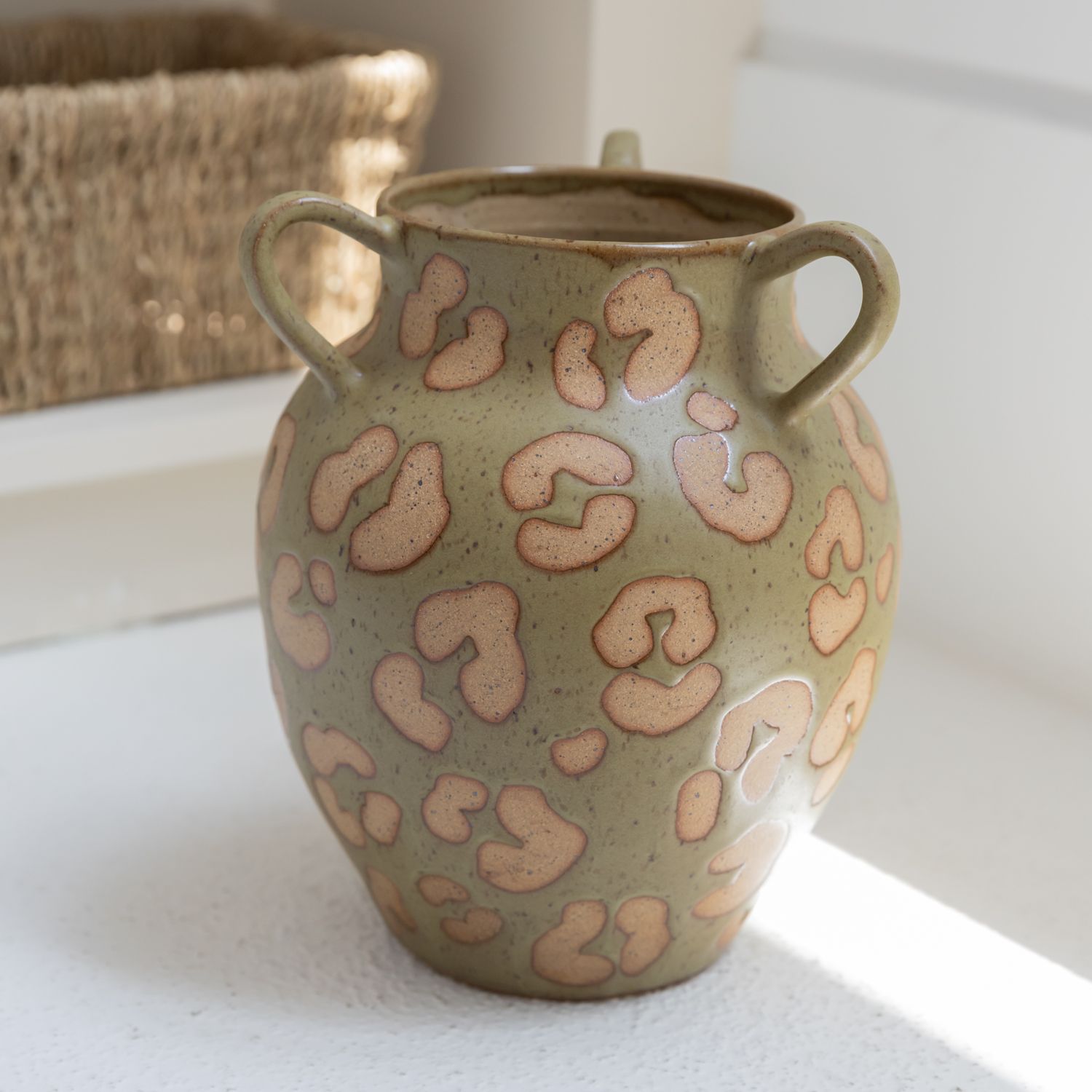 Mima Ceramics: Green Print Vessel no. 2 Product Image 1 of 3