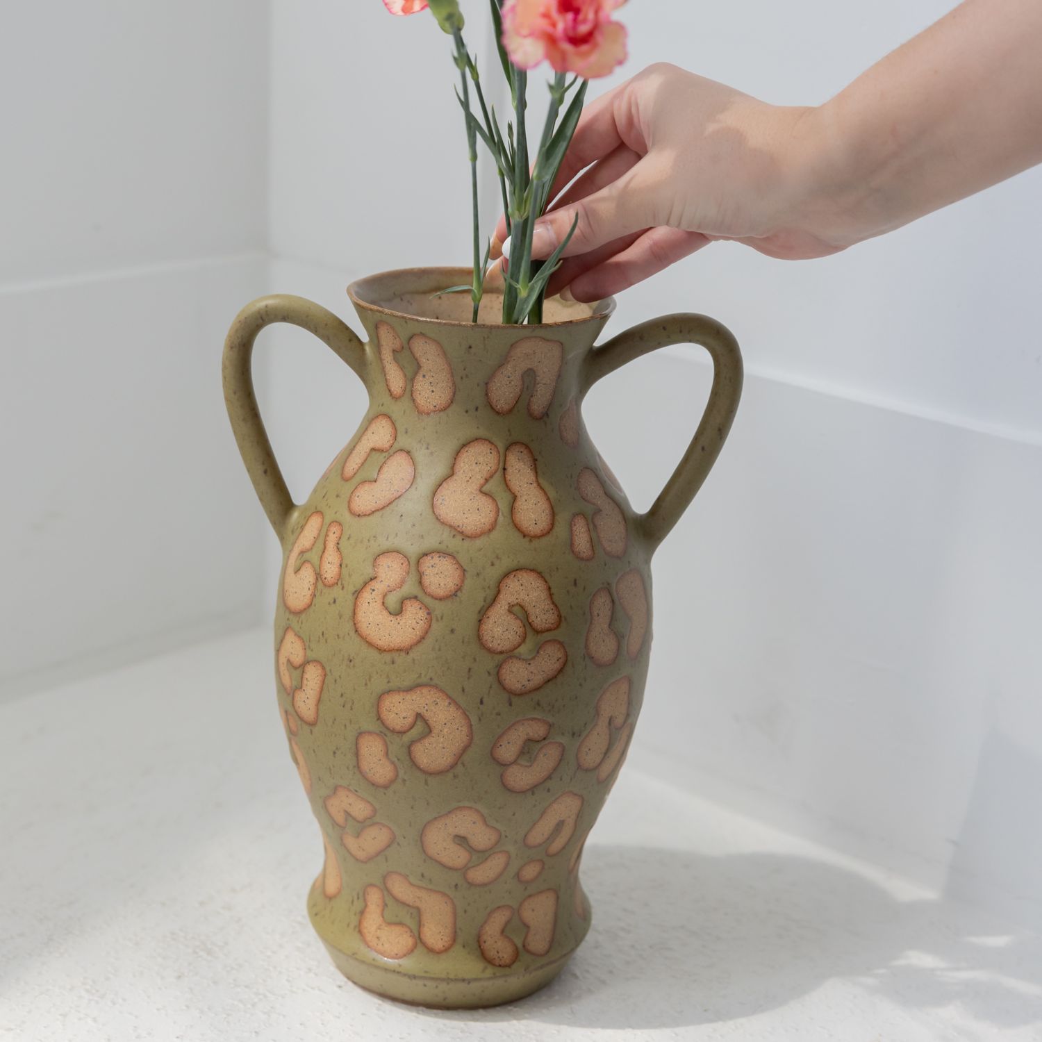 Mima Ceramics: Green Print Vessel no. 3 Product Image 3 of 3
