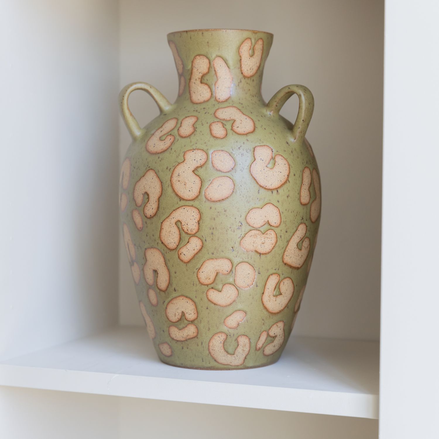 Mima Ceramics: Green Print Vessel no. 4 Product Image 1 of 3