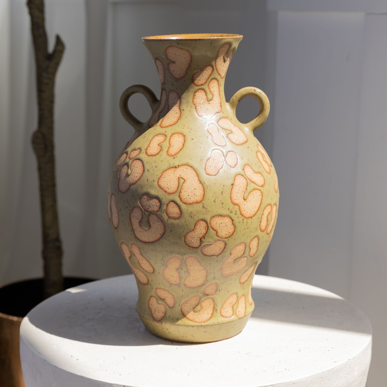 Mima Ceramics: Green Print Vessel no. 5 Product Image 1 of 3
