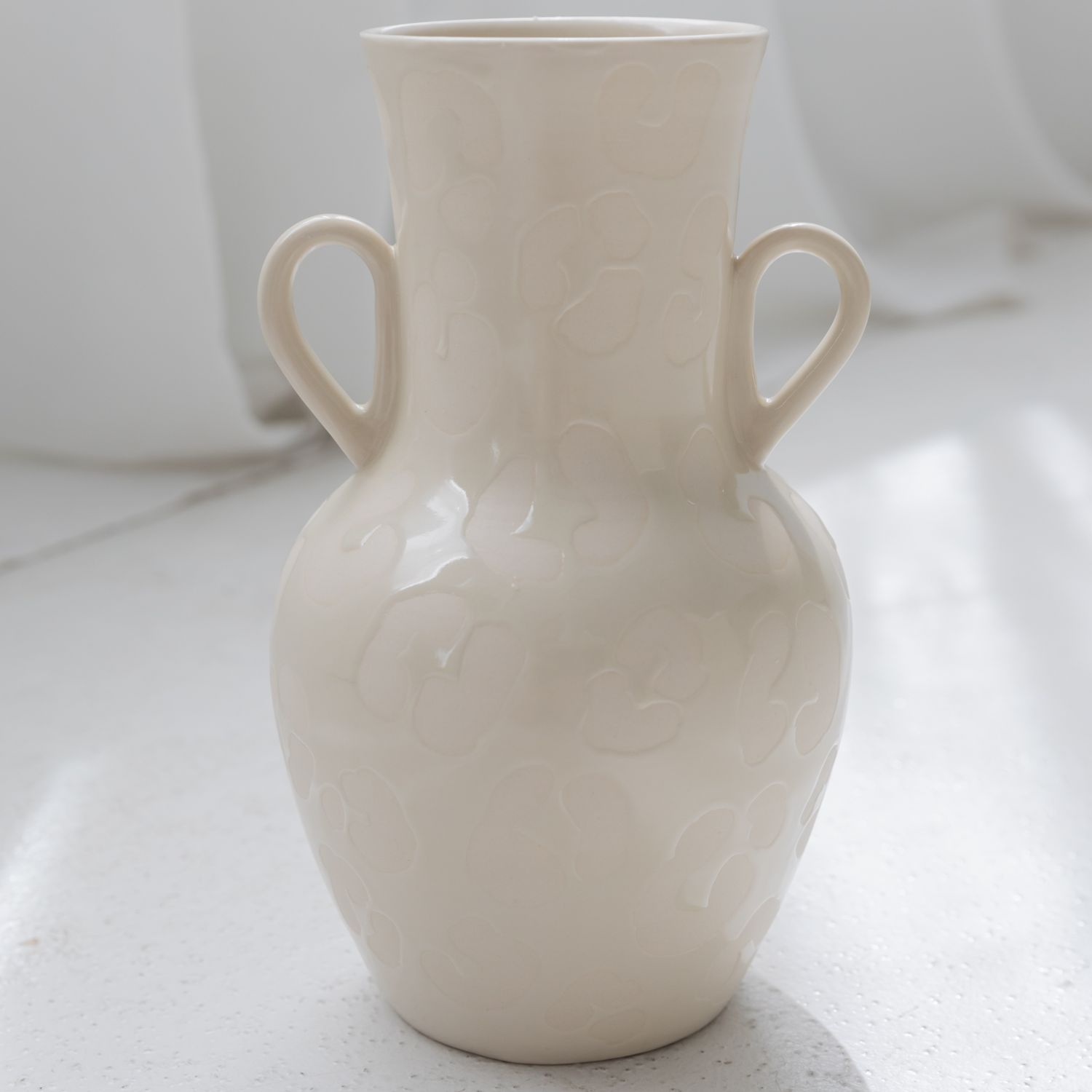 Mima Ceramics: White Print Vessel no. 1 Product Image 1 of 3