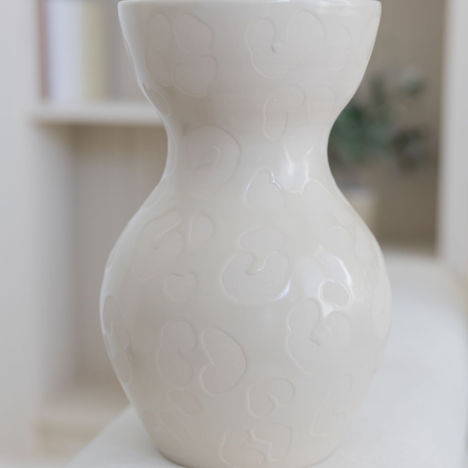 Mima Ceramics: White Print Vessel no. 2 Product Image 1 of 3