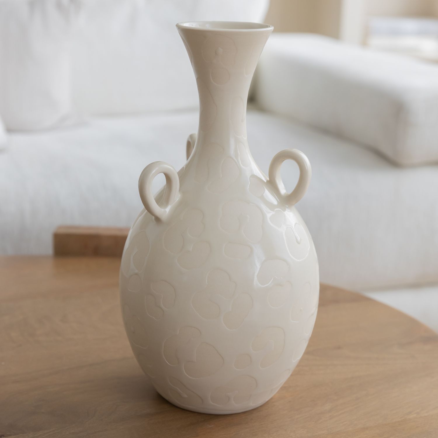 Mima Ceramics: White Print Vessel no. 4 Product Image 1 of 3