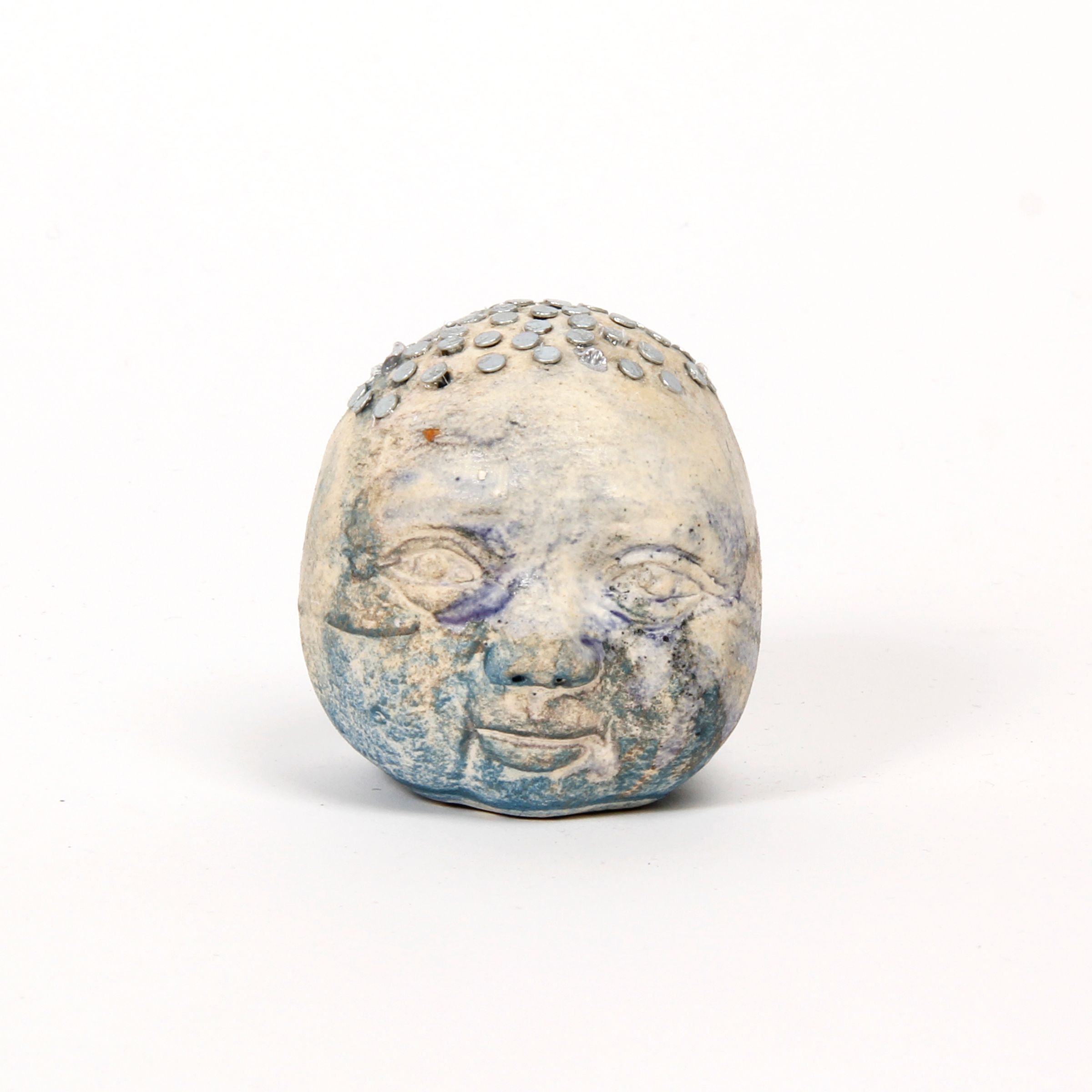 Debra Sloan: Blue Double-Sided Head with Nails Product Image 2 of 4