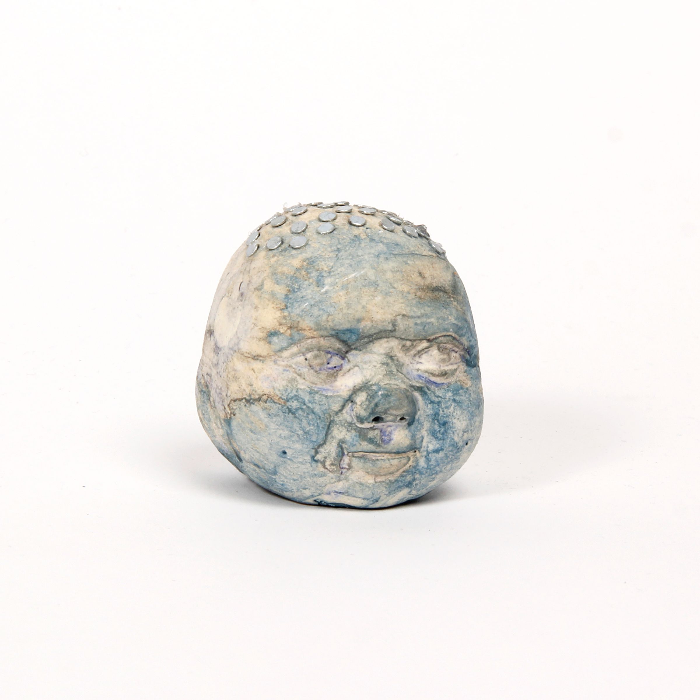 Debra Sloan: Blue Double-Sided Head with Nails Product Image 4 of 4