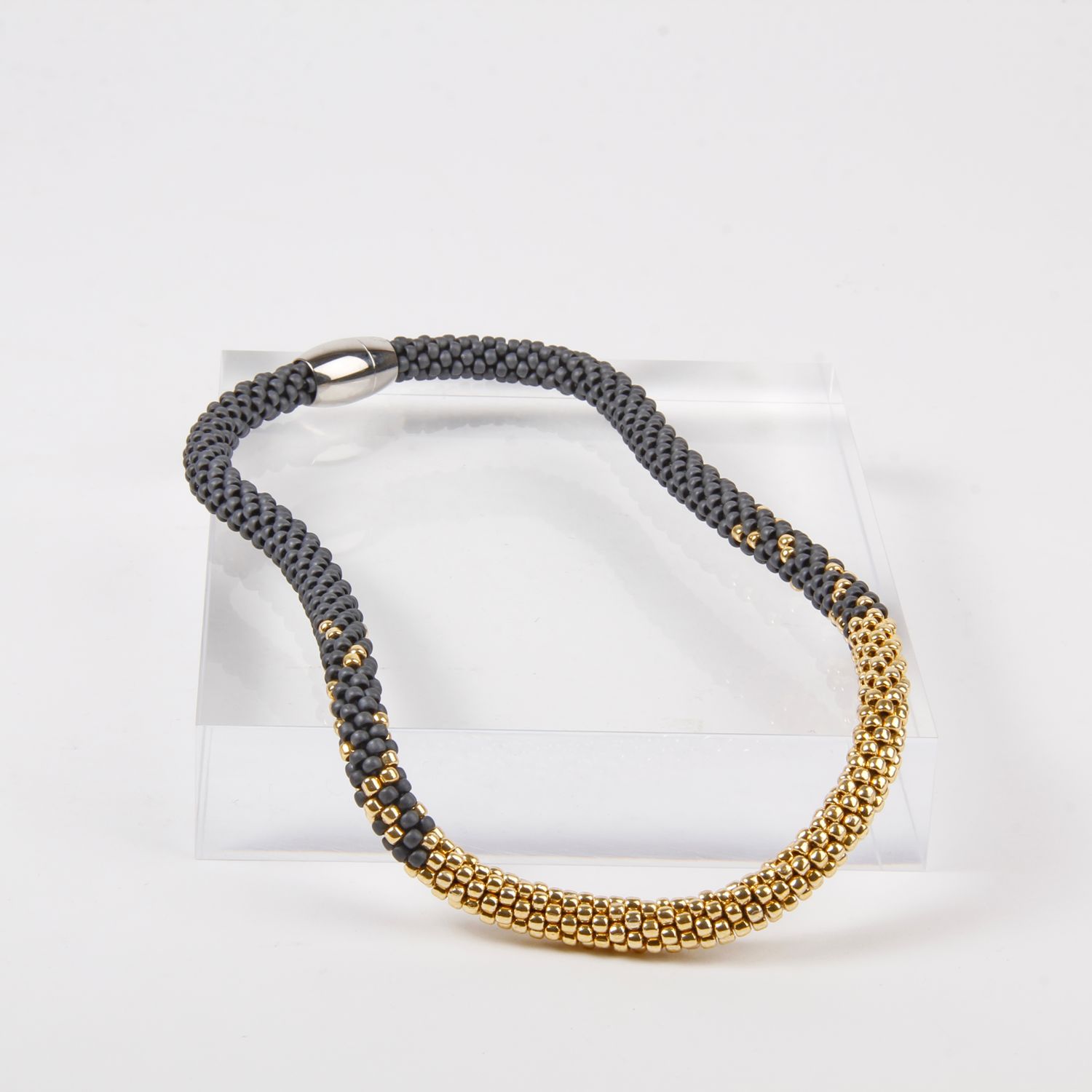 Jill Cribbin: Grey & Gold Stardust Necklace Product Image 1 of 1