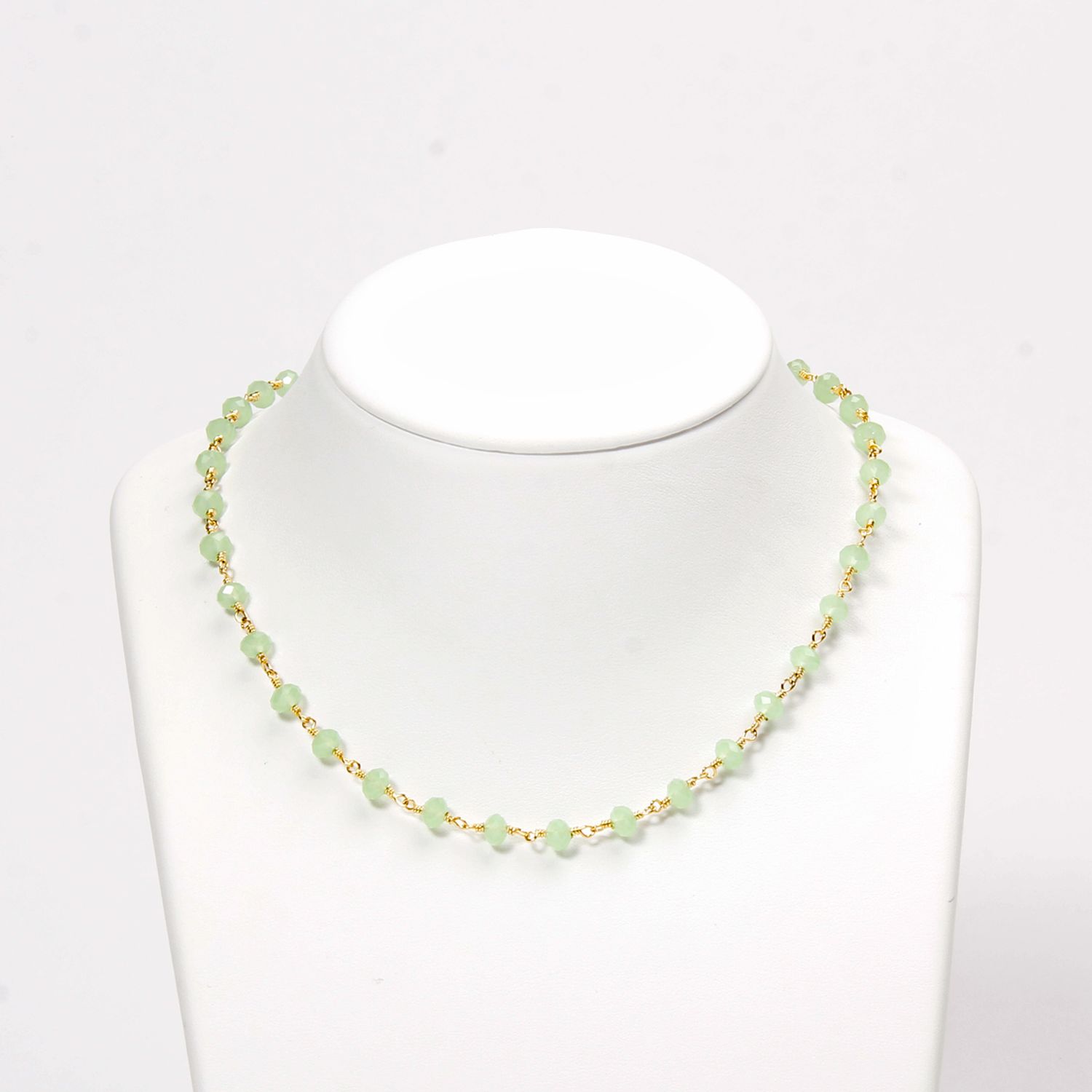 Valentine Rouge Jewellery: Green Chalcedony Necklace Product Image 1 of 2