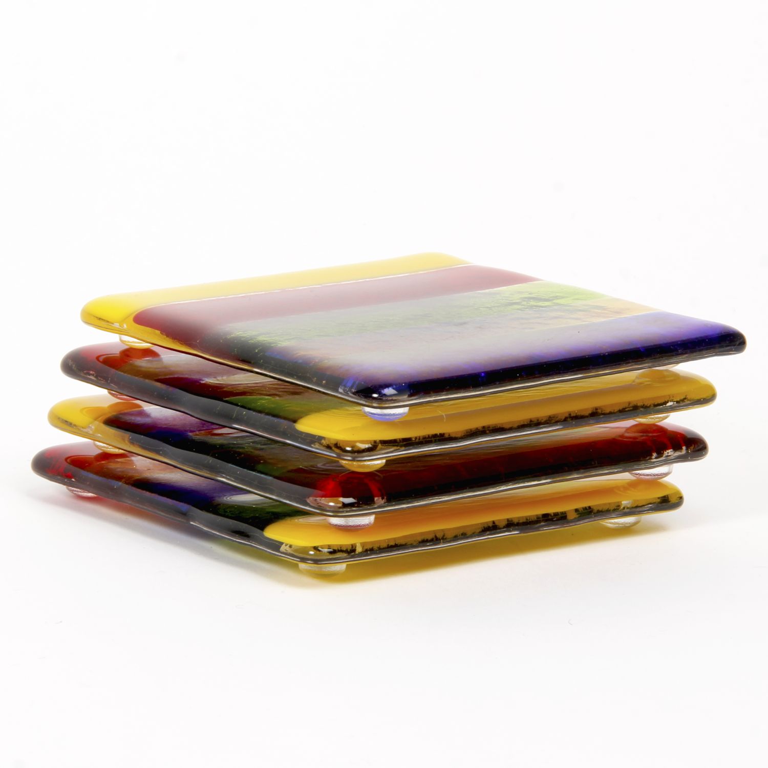 Trio Design Glassware Renato Foti:  4″ Coaster Set Product Image 3 of 6