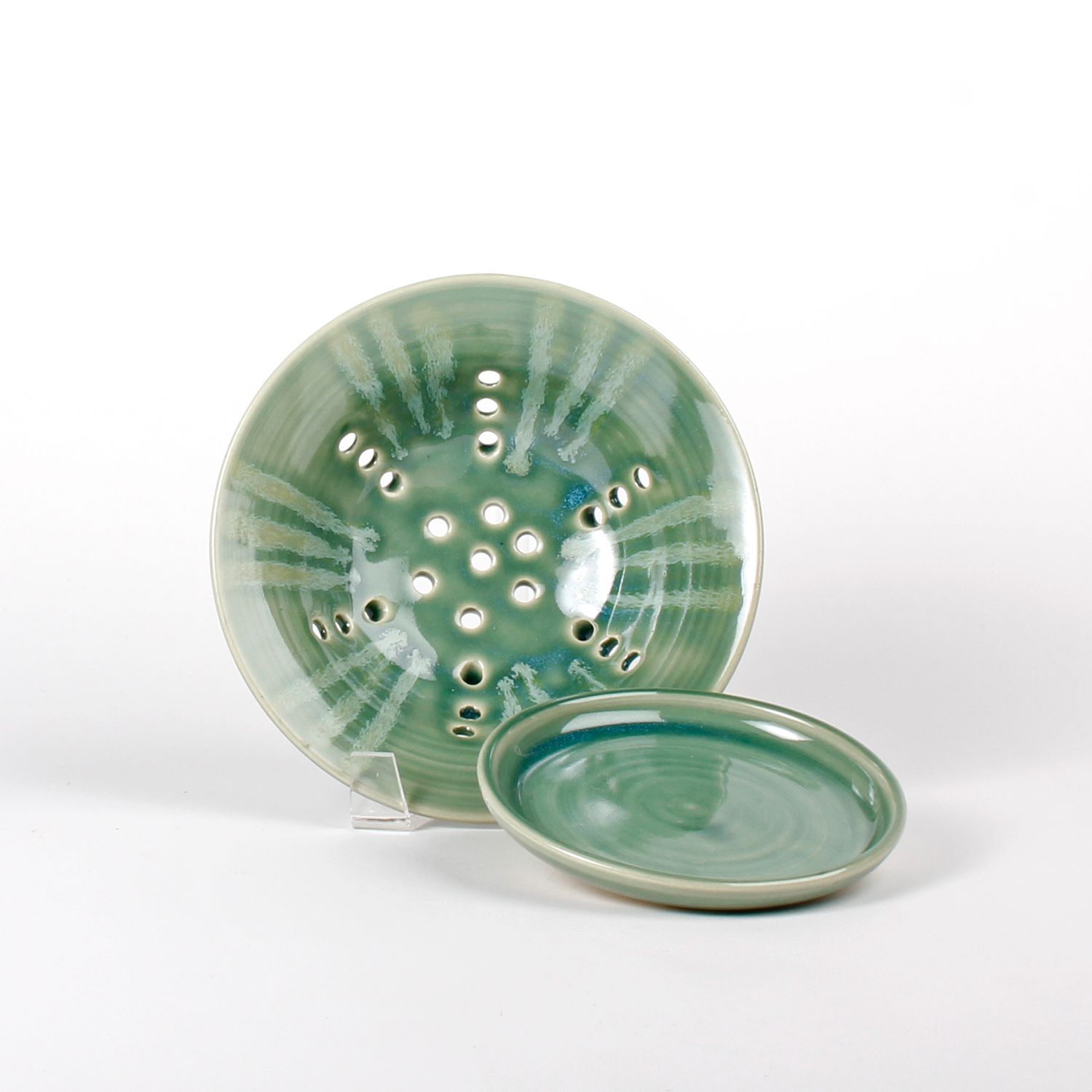 Minda Davis: Medium Green Berry Bowl Product Image 1 of 2