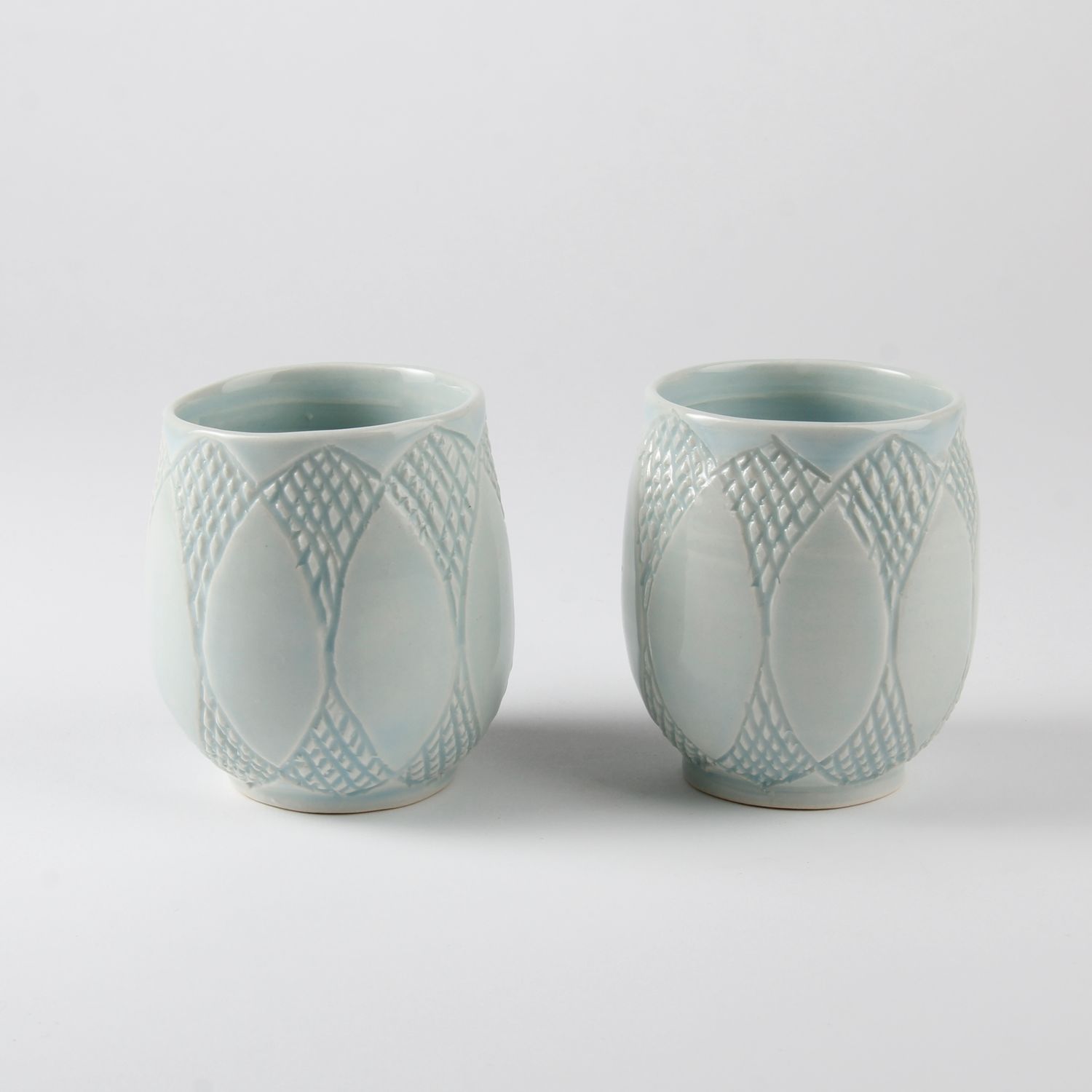 Arlene KushnirL Carved Cup – Celadon (Each sold separately) Product Image 1 of 1
